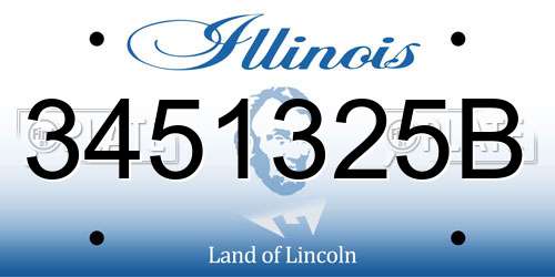 3451325B Illinois License Plate