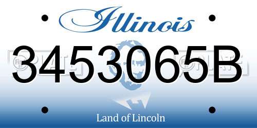 3453065B Illinois License Plate