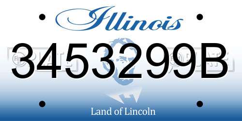 3453299B Illinois License Plate