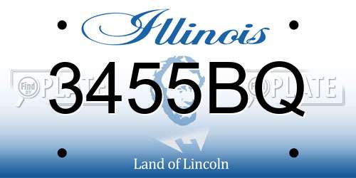 3455BQ Illinois License Plate