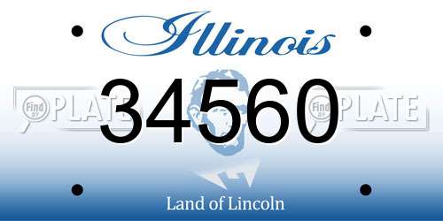 34560 Illinois License Plate