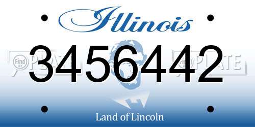 3456442 Illinois License Plate
