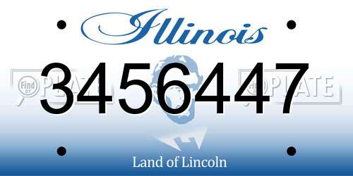 3456447 Illinois License Plate