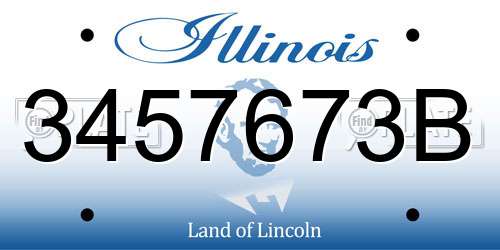 3457673B Illinois License Plate