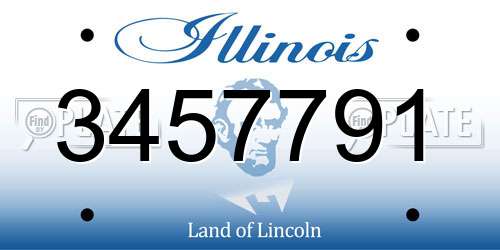 3457791 Illinois License Plate