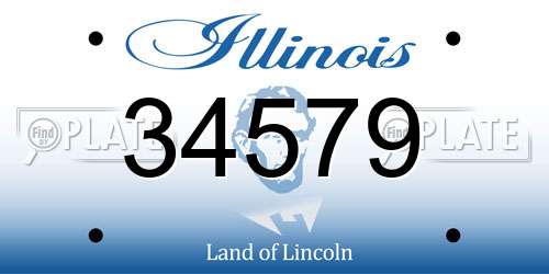 34579 Illinois License Plate