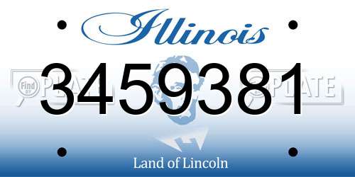 3459381 Illinois License Plate