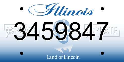 3459847 Illinois License Plate