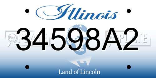 34598A2 Illinois License Plate