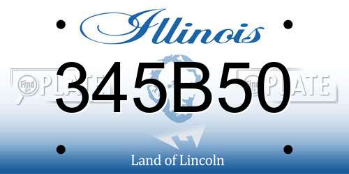 345B50 Illinois License Plate