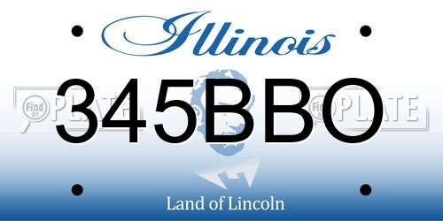 345BBO Illinois License Plate