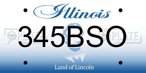 345BSO Illinois License Plate