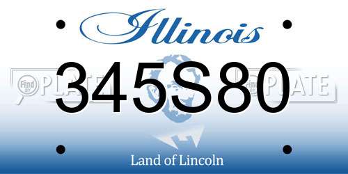 345S80 Illinois License Plate