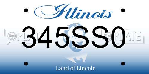 345SS0 Illinois License Plate