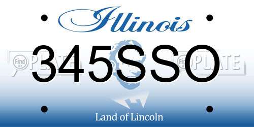 345SSO Illinois License Plate