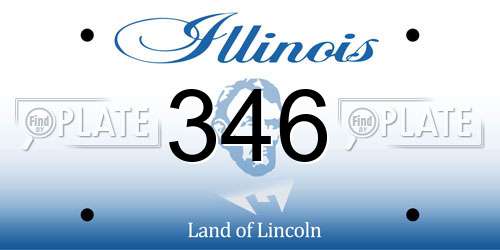 346 Illinois License Plate