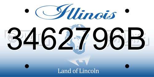 3462796B Illinois License Plate