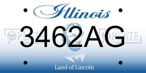 3462AG Illinois License Plate