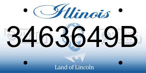 3463649B Illinois License Plate