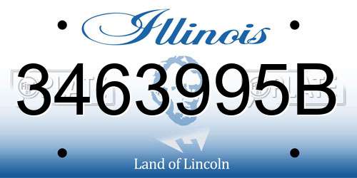 3463995B Illinois License Plate