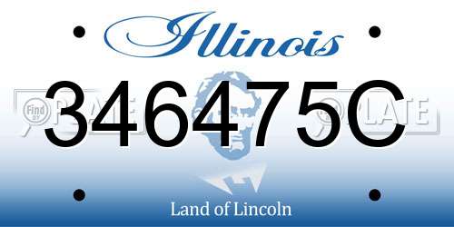 346475C Illinois License Plate