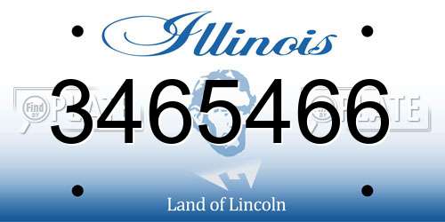 3465466 Illinois License Plate