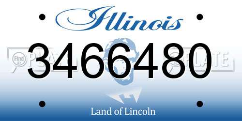 3466480 Illinois License Plate