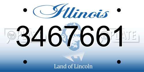 3467661 Illinois License Plate