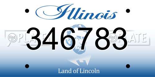 346783 Illinois License Plate