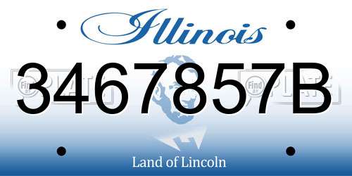 3467857B Illinois License Plate