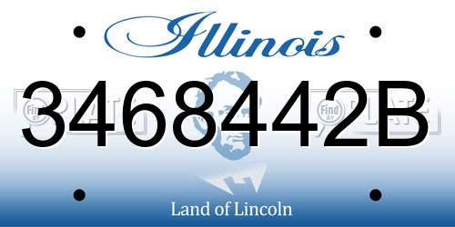 3468442B Illinois License Plate