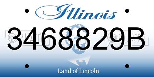 3468829B Illinois License Plate