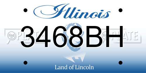 3468BH Illinois License Plate