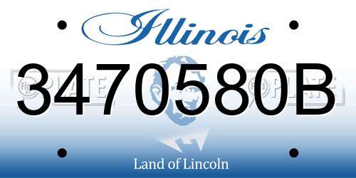 3470580B Illinois License Plate