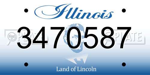 3470587 Illinois License Plate