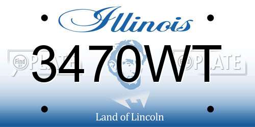 3470WT Illinois License Plate