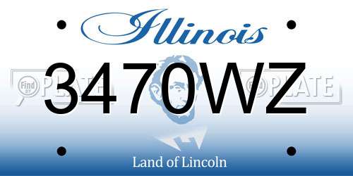 3470WZ Illinois License Plate