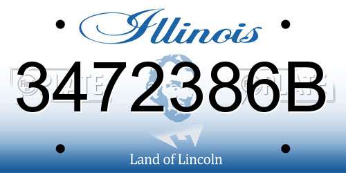3472386B Illinois License Plate