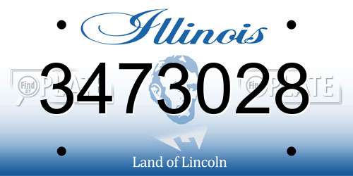 3473028 Illinois License Plate