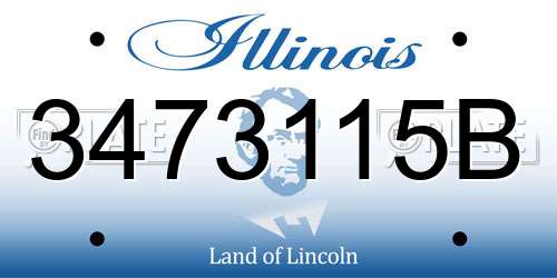 3473115B Illinois License Plate