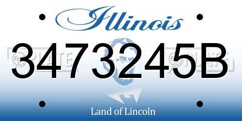 3473245B Illinois License Plate