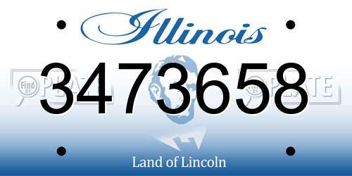 3473658 Illinois License Plate