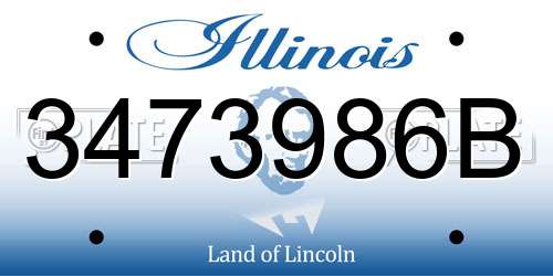3473986B Illinois License Plate