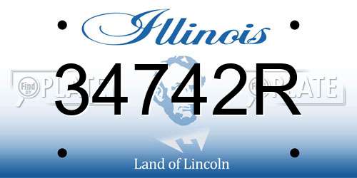 34742R Illinois License Plate