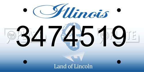 3474519 Illinois License Plate