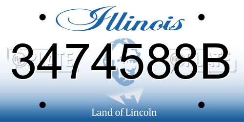 3474588B Illinois License Plate