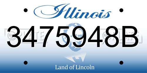 3475948B Illinois License Plate