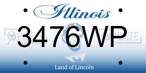 3476WP Illinois License Plate