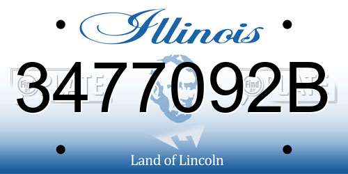 3477092B Illinois License Plate