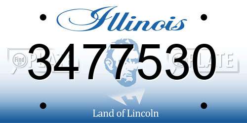 3477530 Illinois License Plate